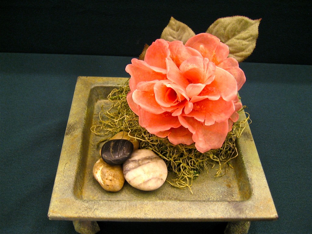 salmon pink fish scale shell craft flower
