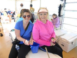 rachel and sherry from georgia with shells on i love shelling cruise