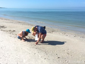 family time on the beach