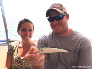 Austin Kathryn with beach bling lure find